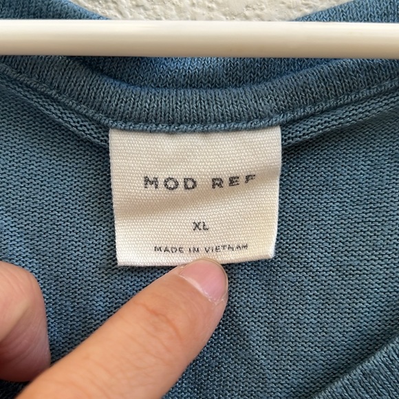 MOD REF short sleeves teal blue top XL - Picture 2 of 5
